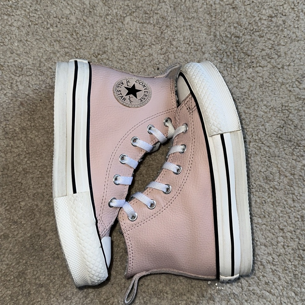 Converse Lift Platform Leather & Faux Fur
